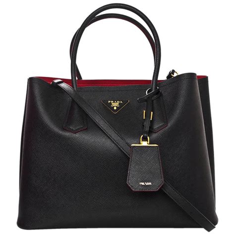 prada purse-milano-black leather with red interior|Prada Milano purse brown leather.